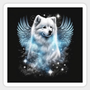 Samoyed With Wings Sticker